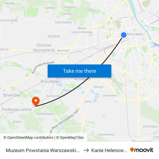 Muzeum Powstania Warszawskiego 02 to Kanie Helenowskie map
