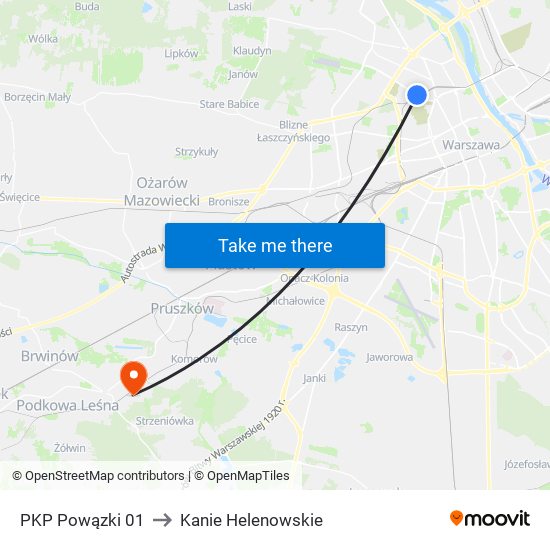 PKP Powązki 01 to Kanie Helenowskie map