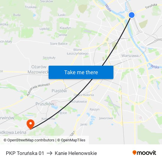 PKP Toruńska 01 to Kanie Helenowskie map