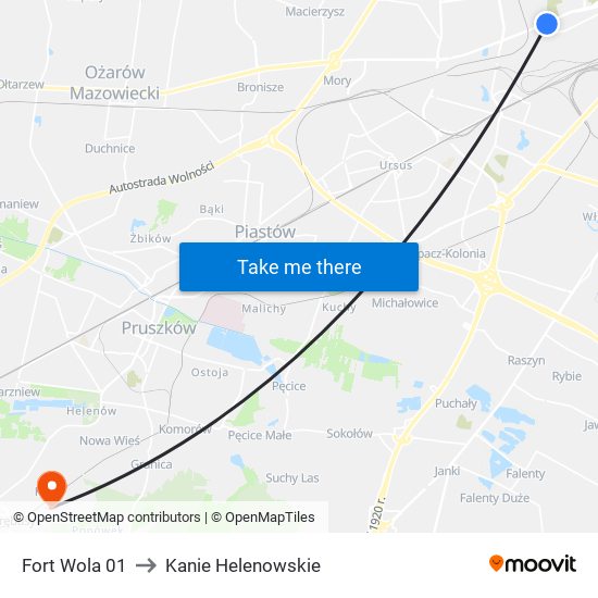 Fort Wola 01 to Kanie Helenowskie map