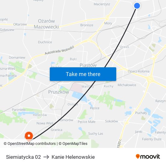 Siemiatycka 02 to Kanie Helenowskie map