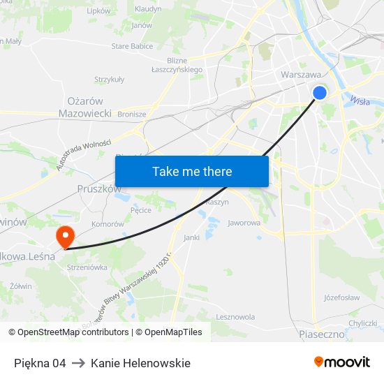 Piękna 04 to Kanie Helenowskie map