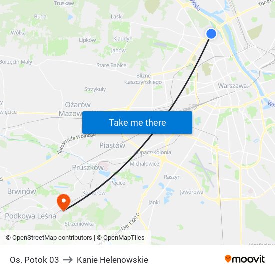 Os. Potok 03 to Kanie Helenowskie map