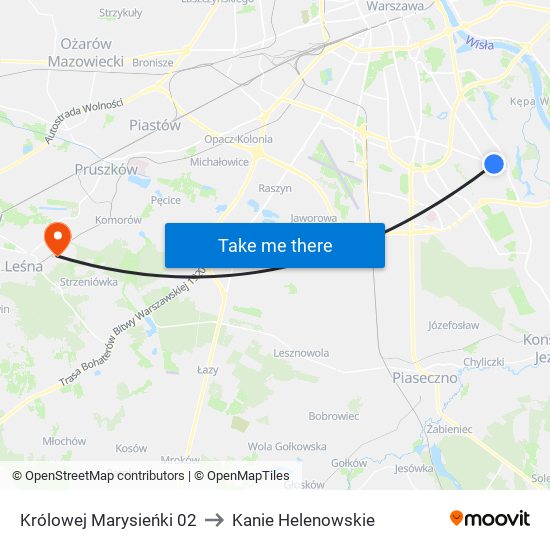 Królowej Marysieńki 02 to Kanie Helenowskie map