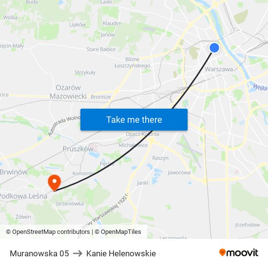 Muranowska to Kanie Helenowskie map