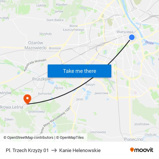 Pl. Trzech Krzyży 01 to Kanie Helenowskie map