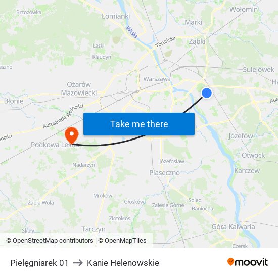 Pielęgniarek to Kanie Helenowskie map