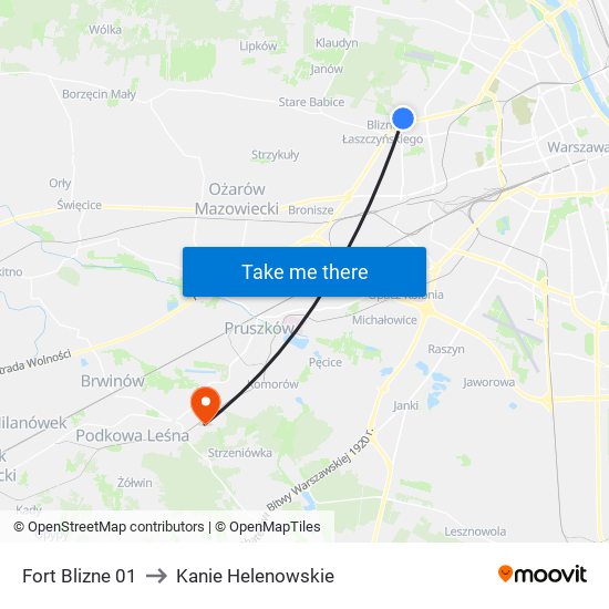 Fort Blizne 01 to Kanie Helenowskie map