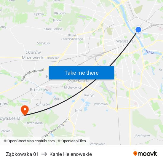 Ząbkowska 01 to Kanie Helenowskie map