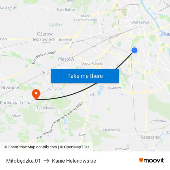 Miłobędzka to Kanie Helenowskie map