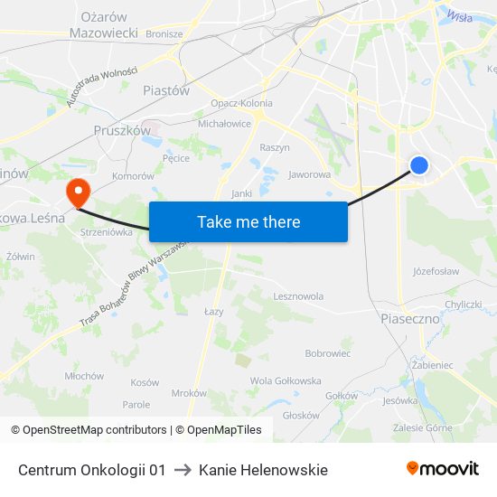 Centrum Onkologii 01 to Kanie Helenowskie map