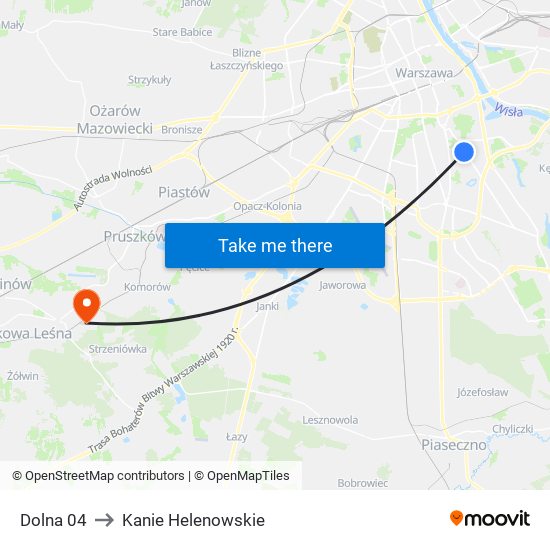 Dolna 04 to Kanie Helenowskie map