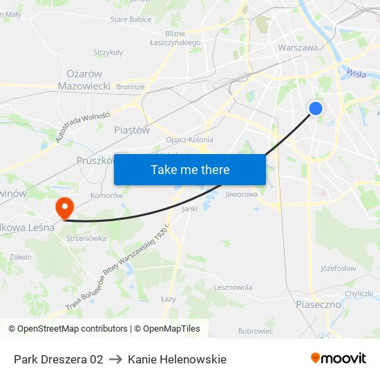 Park Dreszera 02 to Kanie Helenowskie map