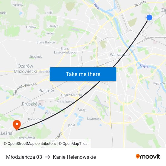 Młodzieńcza 03 to Kanie Helenowskie map