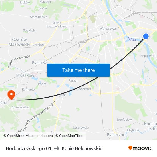 Horbaczewskiego 01 to Kanie Helenowskie map
