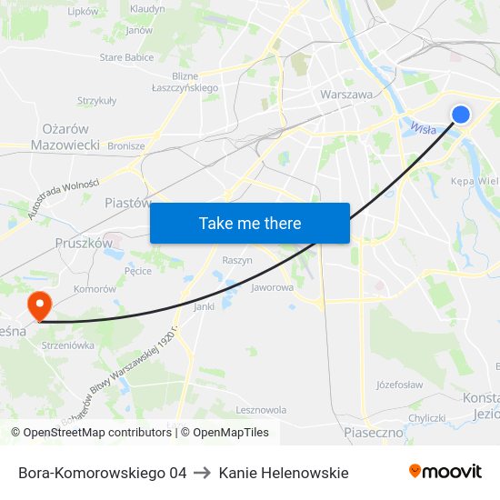 Bora-Komorowskiego 04 to Kanie Helenowskie map