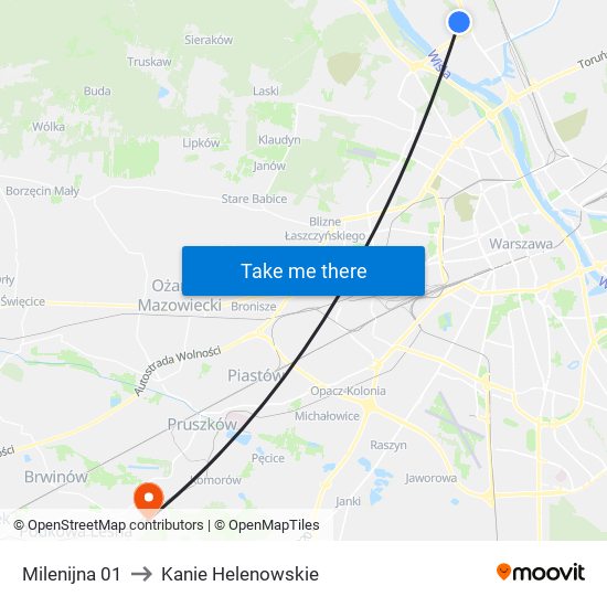 Milenijna 01 to Kanie Helenowskie map