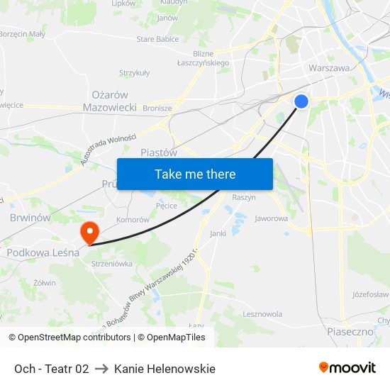 Och - Teatr 02 to Kanie Helenowskie map