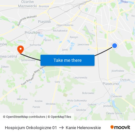 Hospicjum Onkologiczne 01 to Kanie Helenowskie map