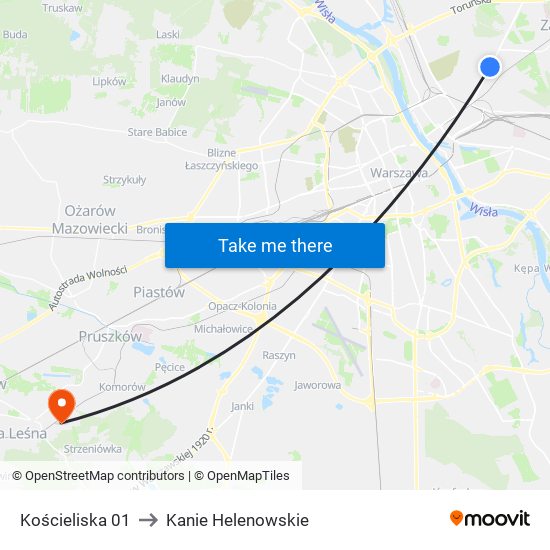 Kościeliska 01 to Kanie Helenowskie map