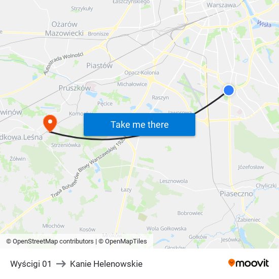 Wyścigi to Kanie Helenowskie map