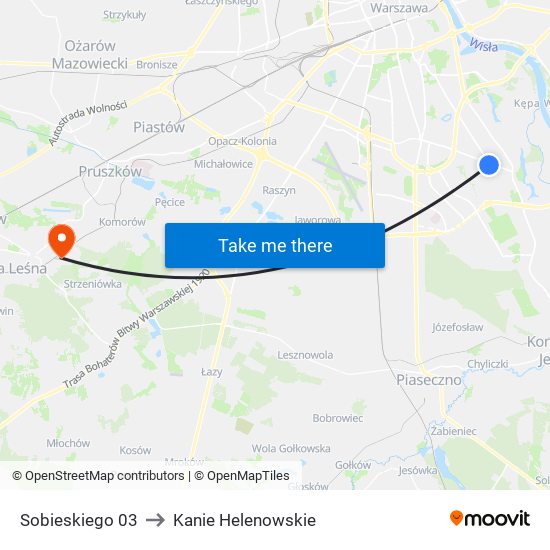 Sobieskiego 03 to Kanie Helenowskie map