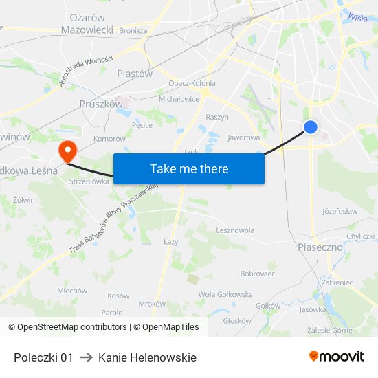 Poleczki 01 to Kanie Helenowskie map