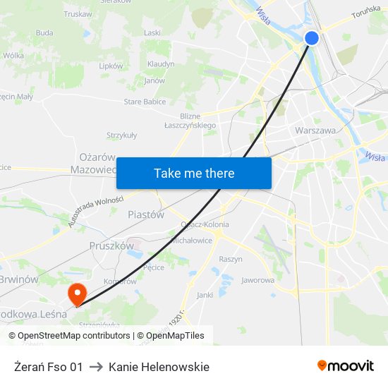 Żerań Fso 01 to Kanie Helenowskie map