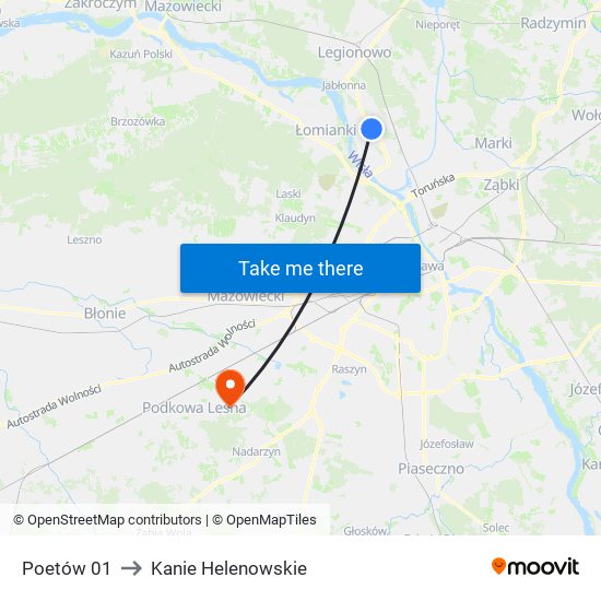 Poetów 01 to Kanie Helenowskie map