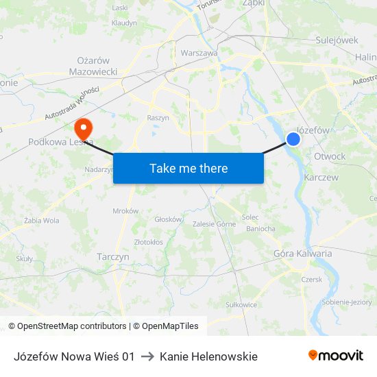 Józefów Nowa Wieś 01 to Kanie Helenowskie map