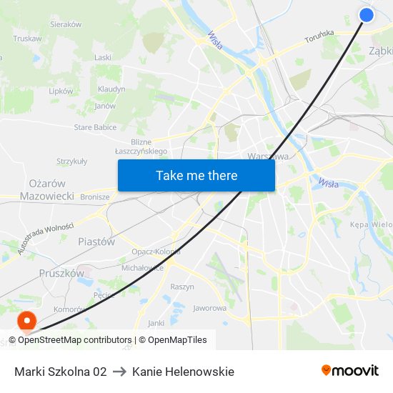 Marki Szkolna 02 to Kanie Helenowskie map