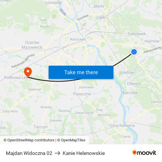 Majdan Widoczna 02 to Kanie Helenowskie map