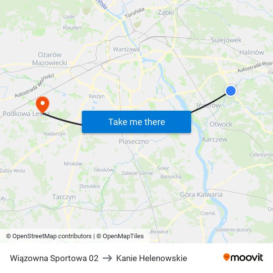 Wiązowna Sportowa 02 to Kanie Helenowskie map