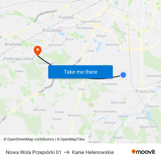 Nowa Wola Przepiórki 01 to Kanie Helenowskie map