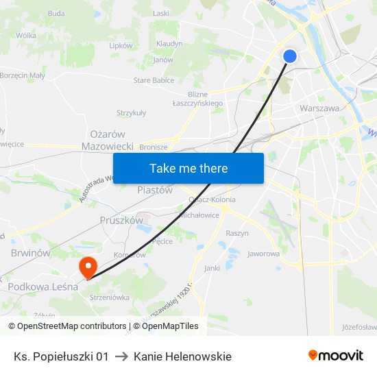 Ks. Popiełuszki to Kanie Helenowskie map