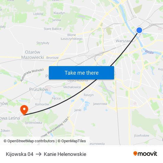 Kijowska to Kanie Helenowskie map