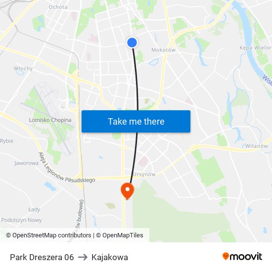 Park Dreszera 06 to Kajakowa map