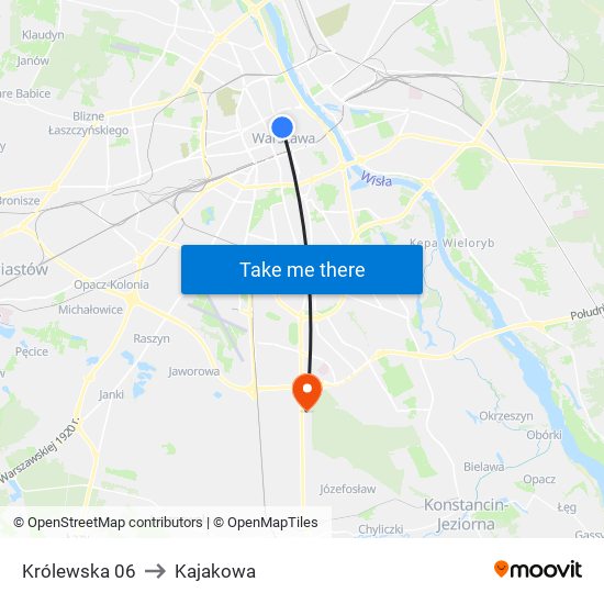 Królewska 06 to Kajakowa map