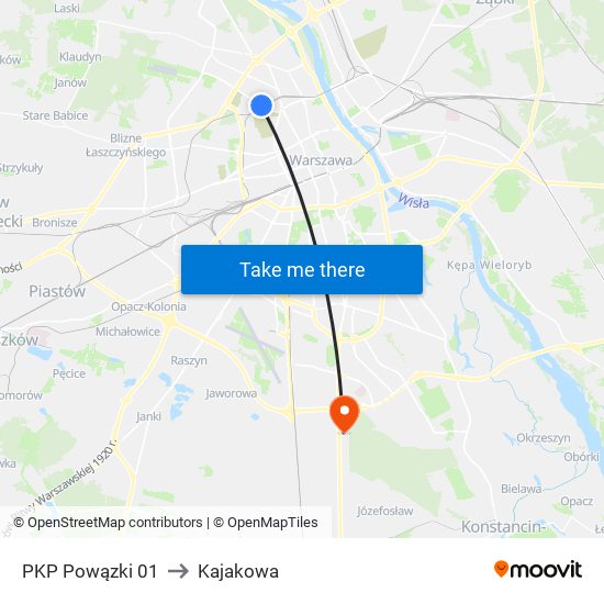 PKP Powązki 01 to Kajakowa map