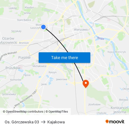 Os. Górczewska 03 to Kajakowa map