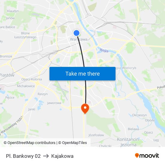 Pl. Bankowy 02 to Kajakowa map