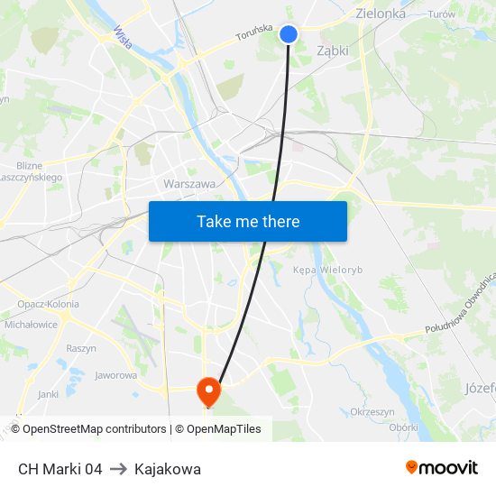 CH Marki 04 to Kajakowa map