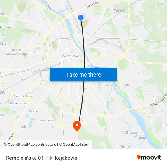 Rembielińska 01 to Kajakowa map