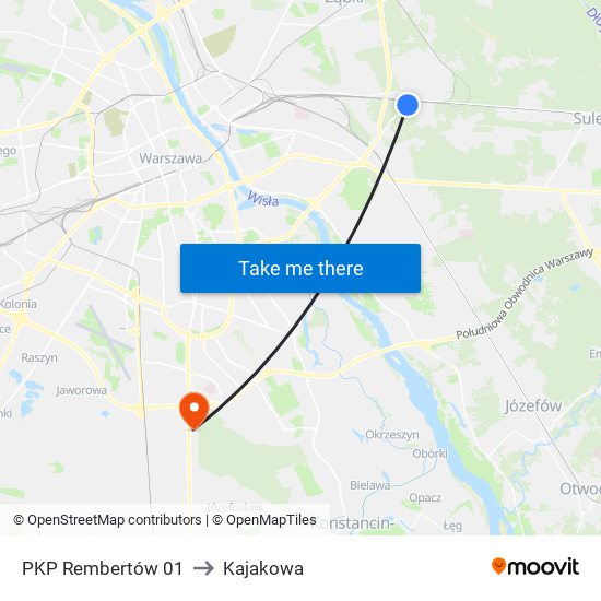 PKP Rembertów 01 to Kajakowa map