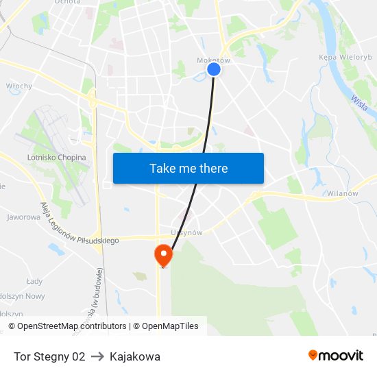 Tor Stegny 02 to Kajakowa map