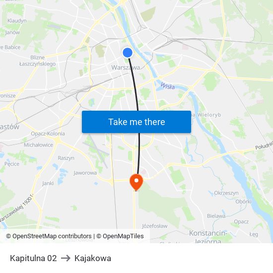 Kapitulna 02 to Kajakowa map