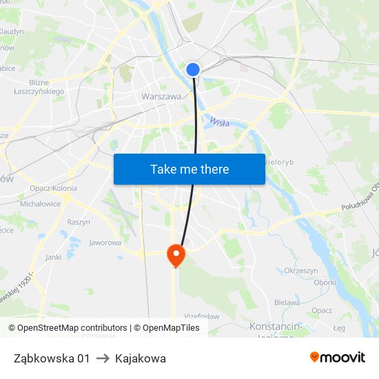 Ząbkowska 01 to Kajakowa map