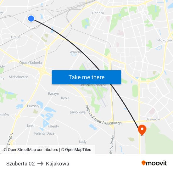 Szuberta 02 to Kajakowa map