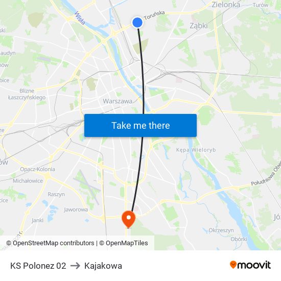 KS Polonez 02 to Kajakowa map