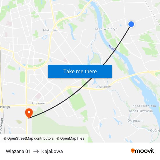 Wiązana to Kajakowa map